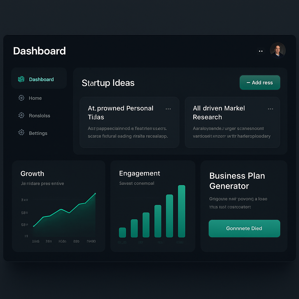 StartupLaunch AI dashboard preview